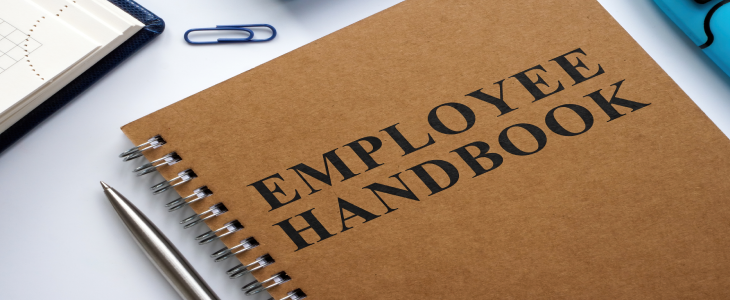 book that says employee handbook