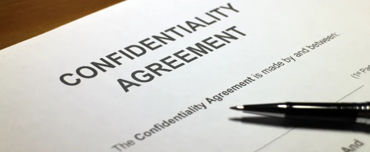 document that says confidentiality agreement