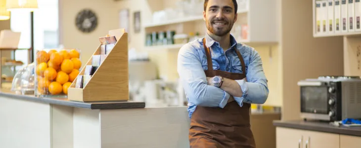 Business owner in his coffee shop
